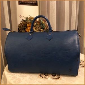 Authentic Louis Vuitton Speedy 40 Blue Epi